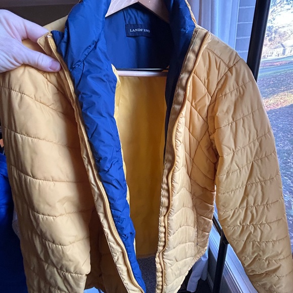 Yellow squall jacket - Lands End sz L - Picture 3 of 3